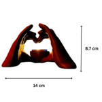 2 Hands Heart Candle Holder – Premium 3D Printed Gift for Corporate, Valentine’s Day & Home Décor - Image 2