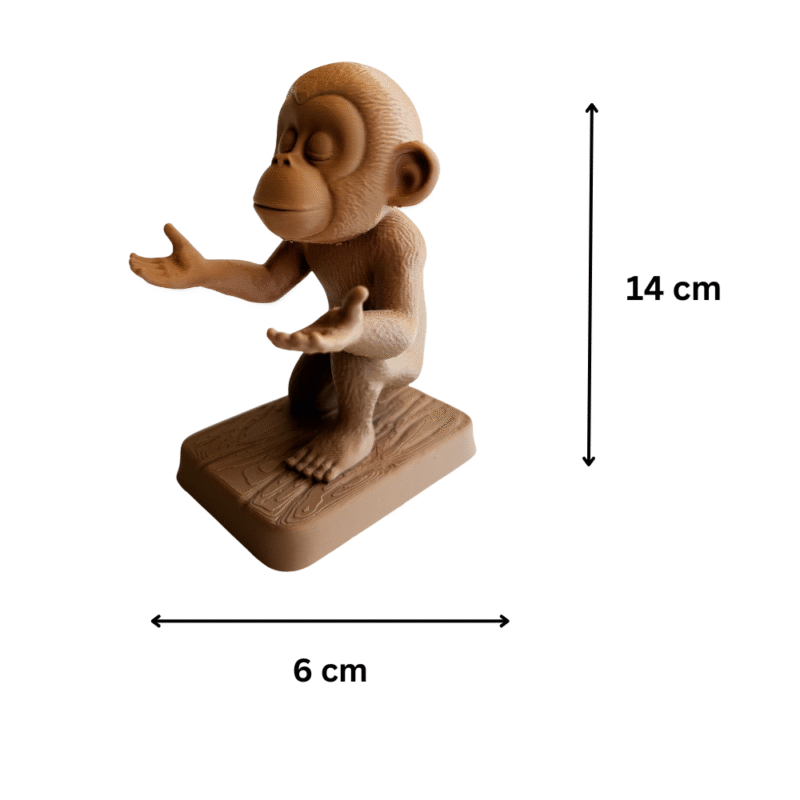 Meditating Monkey – Premium Desk Buddy | Corporate Gift | Office Table Accessory | Creative Workplace Decor - Image 2