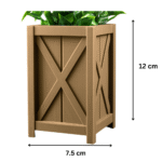 Wooden Look Plank Planter for Office, Home, Hotels, Garden, Balcony, Living Room, Terrace, Reception Desk, Corporate Workspace, Café Decor, Restaurant Tables, Showrooms, Resorts - Image 2