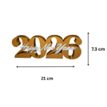 Happy New Year 2026 Decorative Plate for Office, Home, Library, Reading Place, Hospital, Schools, Colleges, Hotels, Cafes, Corporates, Industries, Events, Reception Desk, Employee Desk, Client Gifting, New Year Corporate Gifts - Image 2