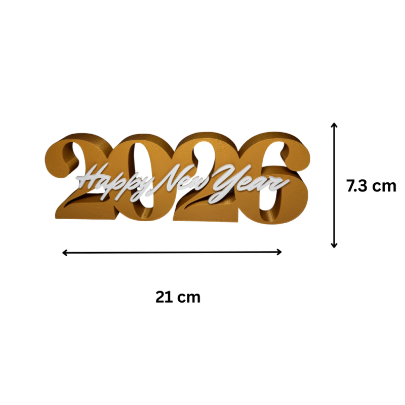 Happy New Year 2026 Decorative Plate for Office, Home, Library, Reading Place, Hospital, Schools, Colleges, Hotels, Cafes, Corporates, Industries, Events, Reception Desk, Employee Desk, Client Gifting, New Year Corporate Gifts - Image 2