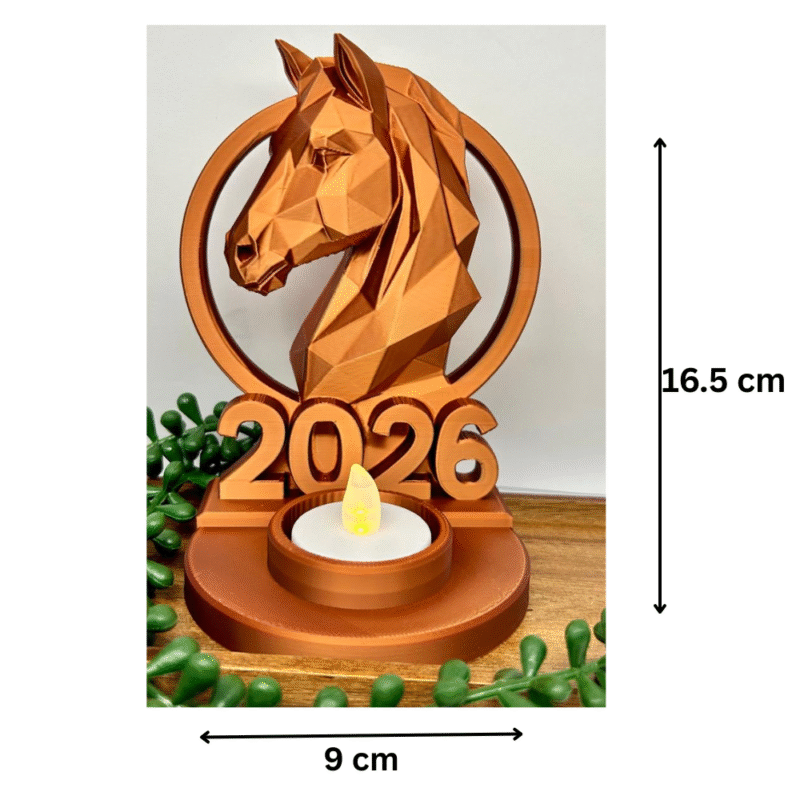 Horse 2026 Candle Holder for Office, Home, Library, Reading Place, Hospital, Hotels, Cafes, Reception, Spa, Temple, Living Room, Bedside, Decoration, Corporate Gifts, Company Gifts - Image 2