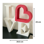 LOVE Letters Shelf Decor for Office, Home, Library, Reading Room, Hospital, Corporate, Companies, Industries, Reception, Cabin Decor, Valentine Day Gift, Desk Decor, Showpiece, Romantic Table Decor - Image 2