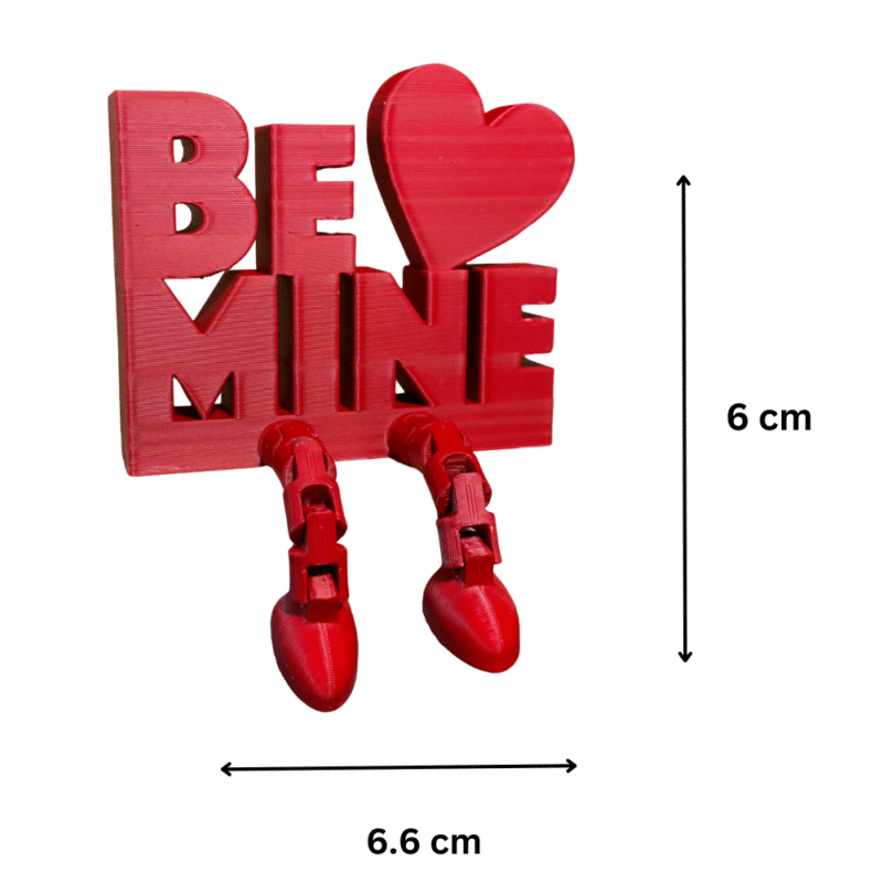 Valentines Day Be Mine Articulated Legs Buddy, Office Desk Decor Gift, Home Decoration Toy, Corporate Valentine Gift, Employee Appreciation Gift, Client Gifting, Workstation Companion, Cute Table Showpiece - Image 2