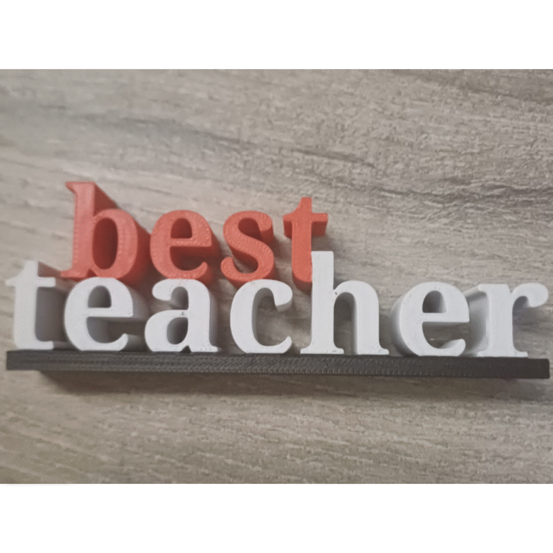 Best Teacher Letter 3D Printed Gift for Teachers, Birthday, Friendship Day, Farewell, School Events, Students Appreciation, Thank You Gift, Custom Desk Decor - Image 3