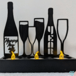 Happy New Year Backlit Tealight Stand, New Year 2026 Gift, Office Desk Decor, Corporate Gift, Industrial Client Gift, Home Decoration, Festival Lighting, Event Giveaway, Custom 3D Printed Lamp Stand - Image 3