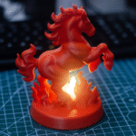 Fire Horse 2026, LED Tealight Holder Sculpture, New Year 2026 Gift, Corporate Gift, Office Desk Decor, Home Decor Showpiece, Festival Decoration, Event Giveaway, 3D Printed Art Piece - Image 3