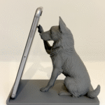 German Shepherd Cellphone Holder, German Shepherd Tablet Stand, Dog Mobile Holder, Desk Phone Stand, Office Desk Decor, Corporate Gift Item, Executive Desk Accessory, 3D Printed Mobile Stand, Gift for Dog Lovers - Image 3