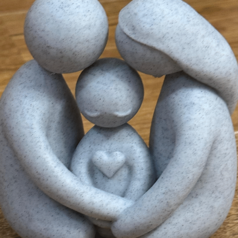 Valentine’s Day with Child Minimalist 3D Printed Gift, Family Gift, Gift for Mother, Gift for Father, Gift for Parents, Gift for Kids, Home Decor Gift, Emotional Keepsake Gift - Image 3