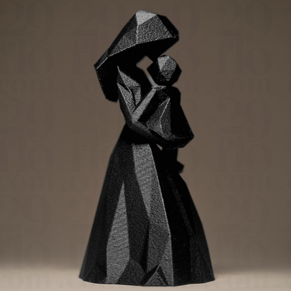 Geometric Mother and Child Figurine, Family Love Showpiece, Motherhood Gift, Give to Mother, Hospital Birth Decor, Maternity Clinic Decor, Home Decor Statue, Baby Shower Gift, 3D Printed Figurine