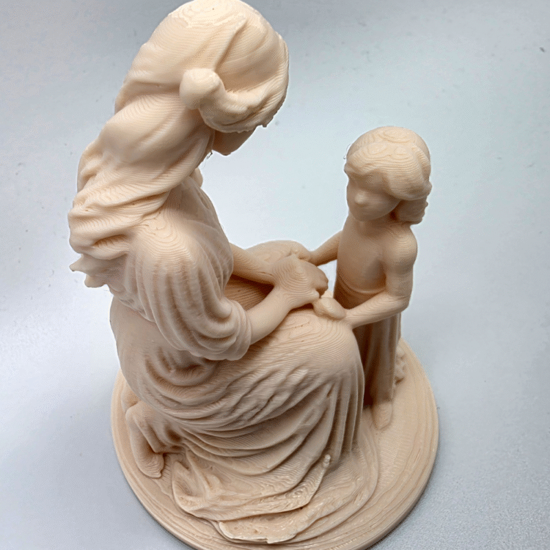 Mother & Daughter Sculpture, Family Love Showpiece, Mother Child Bond Statue, Emotional Home Decor Gift, Living Room Table Decor, Office Desk Decorative Idol, Festival Gift, Birthday Gift, Anniversary Gift, Mother’s Day Gift, 3D Printed Decorative Sculpture - Image 3