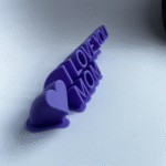 Mothers Day I Love You Mom Minimalist Parametric Sign, Mother Gift, Mom Gift, Family Decor, Home Decor, Office Decor, Table Decor, Shelf Decor, Living Room Decor, Bedroom Decor, Festive Gift, Celebration Gift, 3D Printed Decorative Sign - Image 3