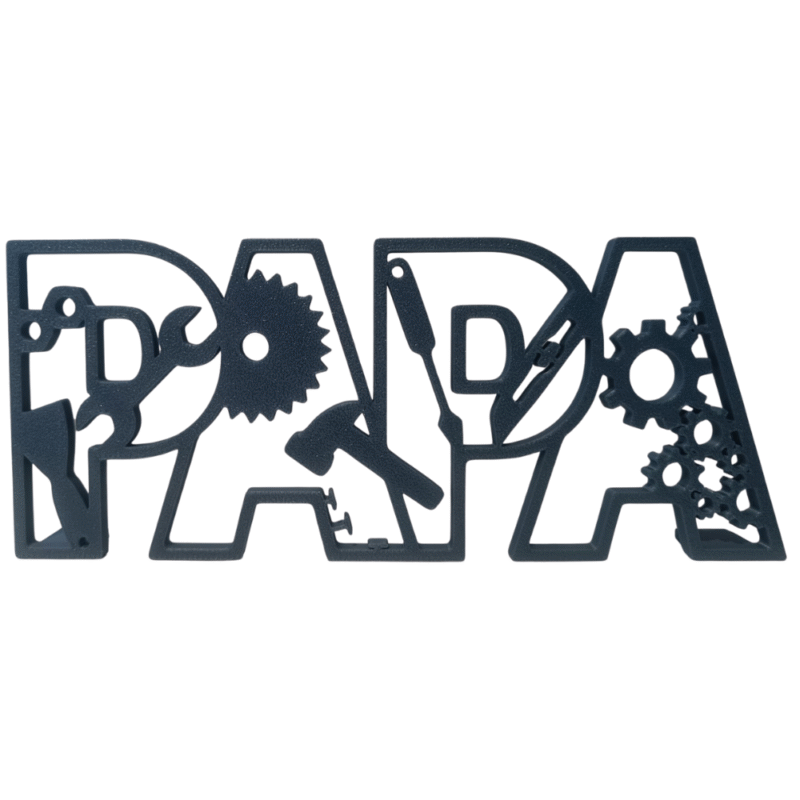 Papa Sign with Tools, Father Gift, Dad Workshop Decor, Family Gift, Home Decor, Office Desk Decor, Garage Decor, Industrial Gift, Technician Gift, Engineer Gift, 3D Printed Gift - Image 3