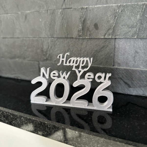 Happy New Year 2026 Gift, New Year Home Decor, Office Desk Decor, Festival Decoration Item, Family Celebration Gift, Friends Party Gift, Employee Appreciation Gift, Client Thank You Gift, Event Decoration Product, 3D Printed New Year Decor