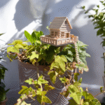 Mini Treehouse with Ladder for Flower Pot, 3D Printed Treehouse Planter, Decorative Plant Holder, Indoor Outdoor Flower Pot Stand, Home Decor Planter, Desk Plant Decor, Garden Pot Accessory, Gift Item - Image 3