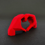 Hands Heart Love Symbol, Valentine Day Gift, Love Hand Sculpture, Romantic Home Decor, Couple Gift Item, Anniversary Showpiece, Wedding Gift Decor, Desk Decor Gift, 3D Printed Love Symbol - Image 3