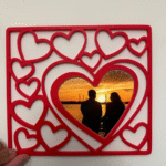 Valentine Photo Frame, Romantic Wall Art, Love Photo Frame Decor, 3D Printed Photo Frame, Couple Gift Frame, Home Wall Decoration, Anniversary Gift, Bedroom Wall Art, Living Room Decor, Personalized Gift Idea - Image 3