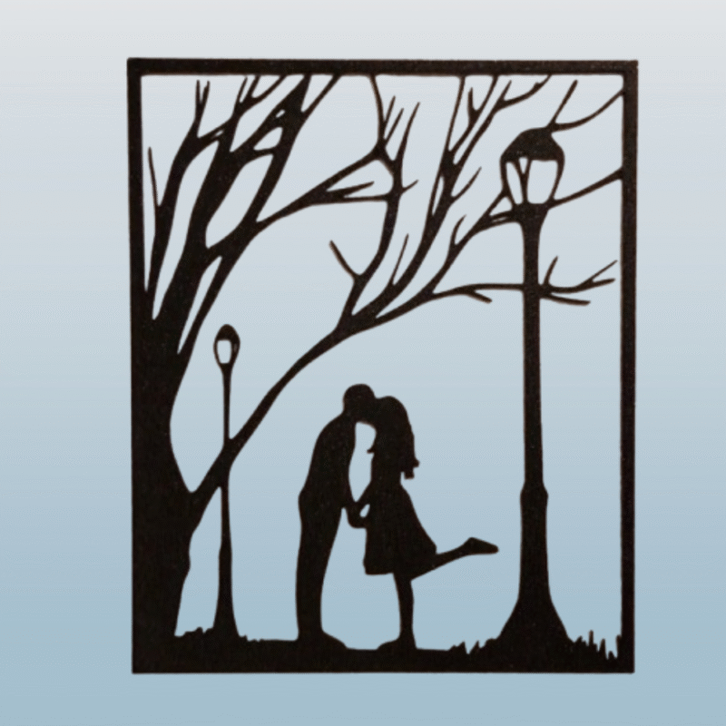 Love Under The Trees Wall Decor, Romantic Tree Wall Art, Couple Love Wall Hanging, Bedroom Wall Decor, Living Room Wall Art, Anniversary Gift Decor, Wedding Decor Item, Home Interior Wall Decor, Modern Wall Decoration, 3D Printed Wall Decor - Image 3