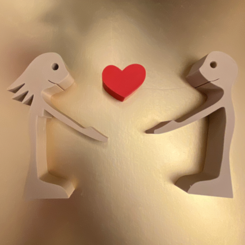 Valentine's Embrace, romantic decor gift, couple love showpiece, valentine day gift item, anniversary gift decor, wedding gift keepsake, home decor love statue, 3d printed romantic gift - Image 3