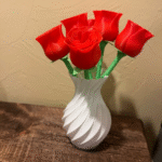 Vase for Flowers Bouquet, 3D Printed Decorative Flower Vase, Office Desk Vase, Corporate Gift Item, Home Decor Vase, Tabletop Flower Holder, Event Decoration Vase - Image 3
