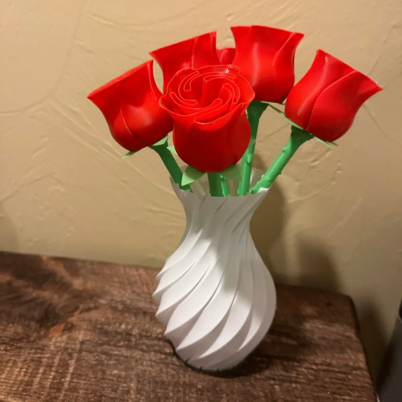 Vase for Flowers Bouquet, 3D Printed Decorative Flower Vase, Office Desk Vase, Corporate Gift Item, Home Decor Vase, Tabletop Flower Holder, Event Decoration Vase - Image 3