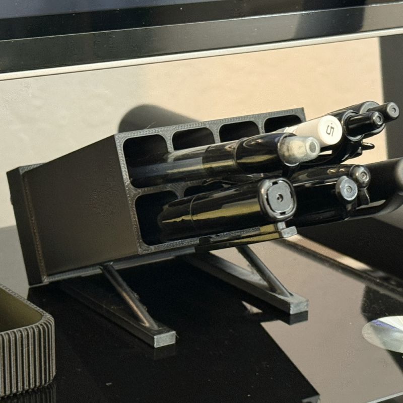 Missile Launcher Pen Holder, Pencil Stand, Office Desk Organizer, Defence Theme Desk Decor, Fighter Jet F117 Inspired Pen Stand, Military Style Stationery Holder, 3D Printed Desk Accessory, Corporate Gift, Office Gift, Industrial Desk Decor - Image 3