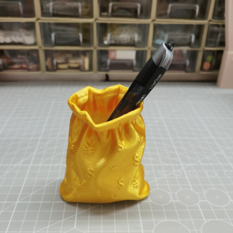 Money Bag Pen Holder, Office Desk Organizer, Corporate Gift, Employee Gift, Client Gift, Bank Gift, Finance Gift, Airline Office Gift, Promotional Gift, 3D Printed Desk Accessory - Image 3