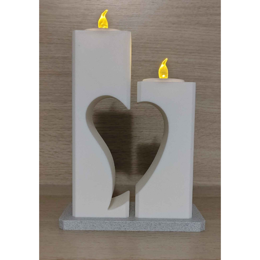3 Heart LED Candle Holder | Romantic LED Tealight Stand | Premium Corporate Gift & Home Decor Accent - Image 1