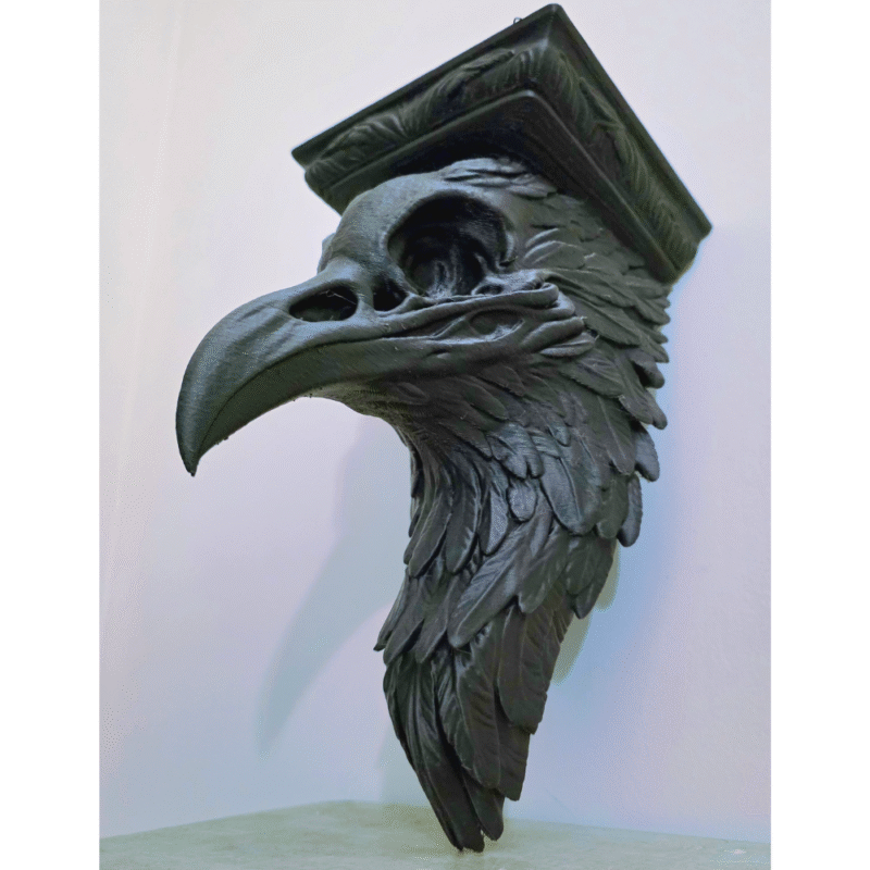 Premium Raven Shelf Wall Hanging – Modern 3D Printed Wall Decor | Corporate Gift, Office Interior, Home Decor - Image 3