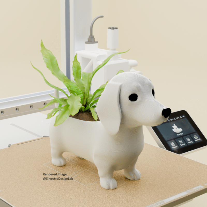 Doggy Plant Pot – Cute Dog-Shaped Planter for Office Desk, Corporate Gifts & Home Décor | Premium 3D Printed Gift - Image 3
