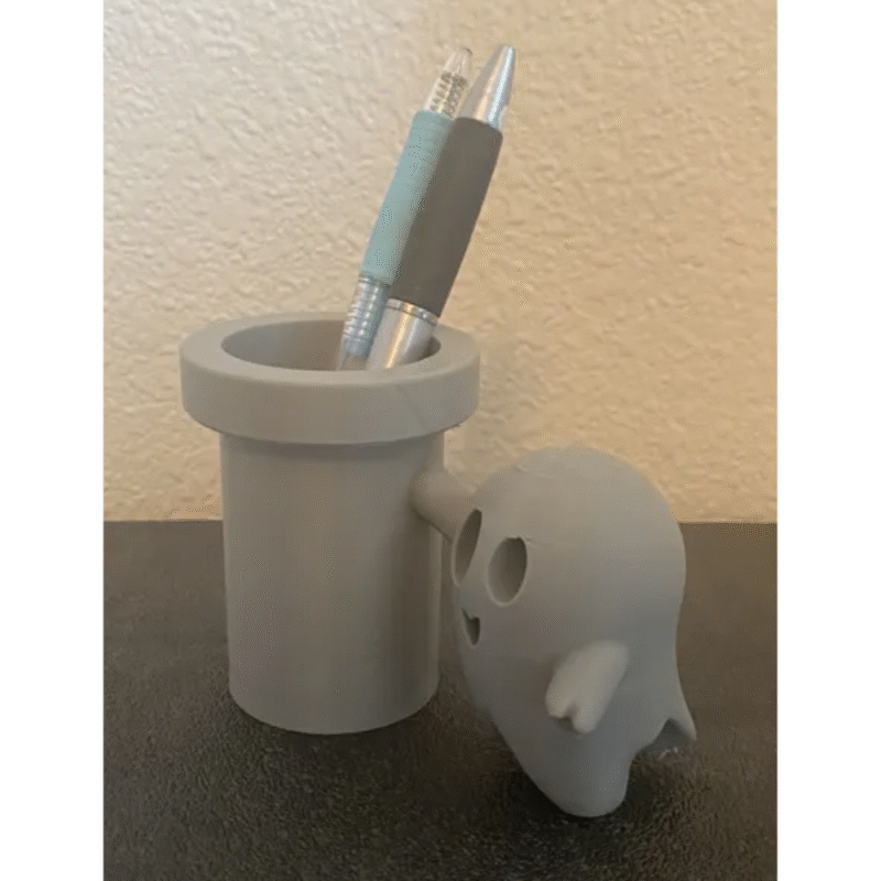 Ghost Pen Holder | Cute 3D Printed Desk Organizer | Office & Corporate Gift | Pencil Stand for Home & Work Desk - Image 3