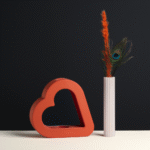 Elegant Heart Vase – Premium Corporate Gift | Office Desk Decor | 3D Printed Modern Home Decoration - Image 3