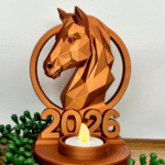 Horse 2026 Candle Holder for Office, Home, Library, Reading Place, Hospital, Hotels, Cafes, Reception, Spa, Temple, Living Room, Bedside, Decoration, Corporate Gifts, Company Gifts - Image 3