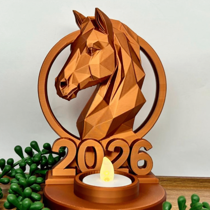 Horse 2026 Candle Holder for Office, Home, Library, Reading Place, Hospital, Hotels, Cafes, Reception, Spa, Temple, Living Room, Bedside, Decoration, Corporate Gifts, Company Gifts - Image 3