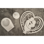 Valentines Couple Heart Tealight Holder, Romantic Candle Stand, Office Décor, Home Décor, Valentine Day Gift, Corporate Gift, Anniversary Gift, Table Décor, Hotels, Restaurants, Events, Celebration Gift - Image 3