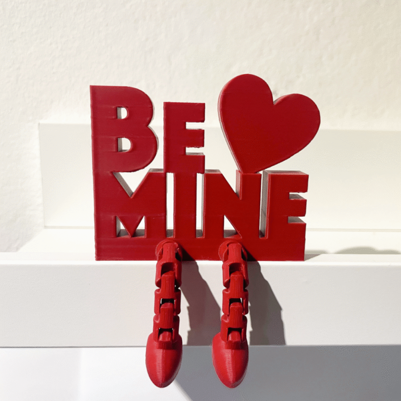 Valentines Day Be Mine Articulated Legs Buddy, Office Desk Decor Gift, Home Decoration Toy, Corporate Valentine Gift, Employee Appreciation Gift, Client Gifting, Workstation Companion, Cute Table Showpiece - Image 3