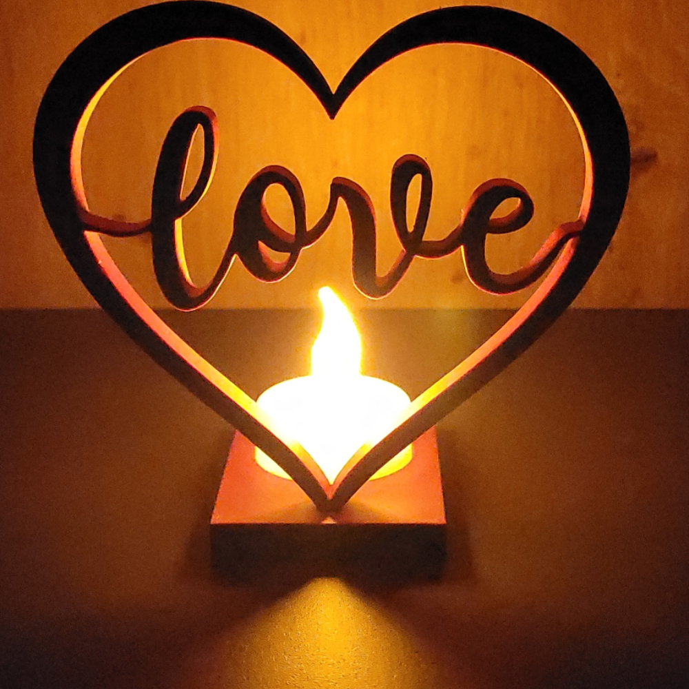 3 Heart Love Tealight Holder, Home Decor, Office Desk Decor, Valentine Day Gift, Corporate Gift, Couple Gift, Anniversary Gift, Hotel Café Decor, Event Decoration, Festival Lighting, Romantic Room Decor - Image 1