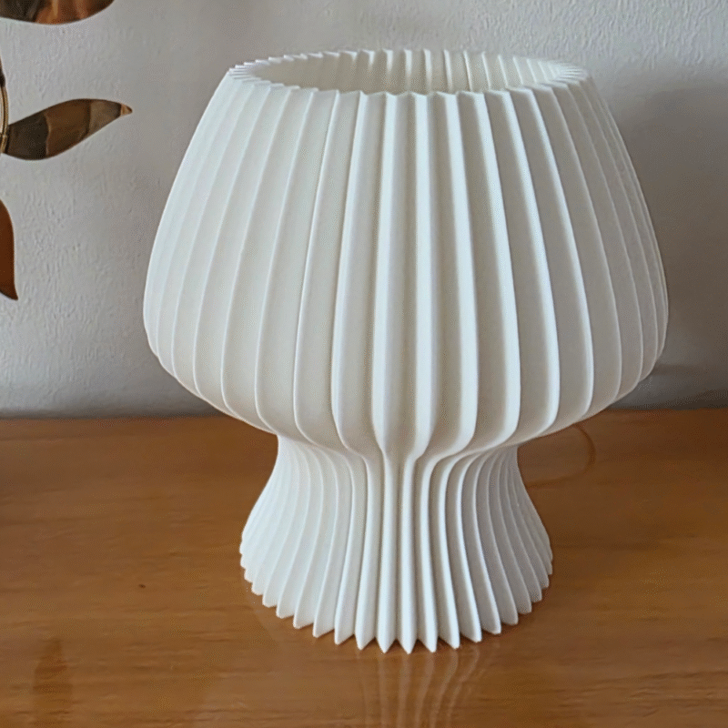 Modern Pleated Table Lamp – Elegant Home & Office Decor Gift | Warm LED Ambient Light for Corporate & Personal Gifting - Image 3