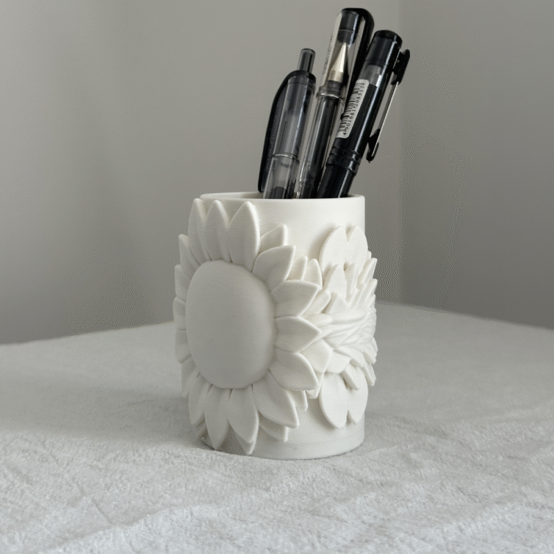 3D Printed Sunflower Pen Holder – Flower of Gratitude Gift for Teachers Day, Friendship Day, Birthday, Corporate Gift, Office Desk Decor, Employee Appreciation, Return Gift, Thank You Gift, School Gift, Home Office Organizer - Image 3