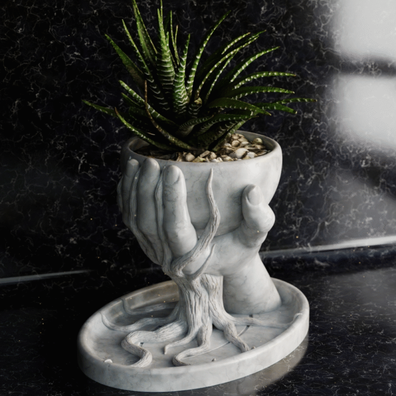 Roots Inspired 3D Printed Flower Pot – Premium Corporate Gift, Office Desk Décor, Home Decoration Planter - Image 4