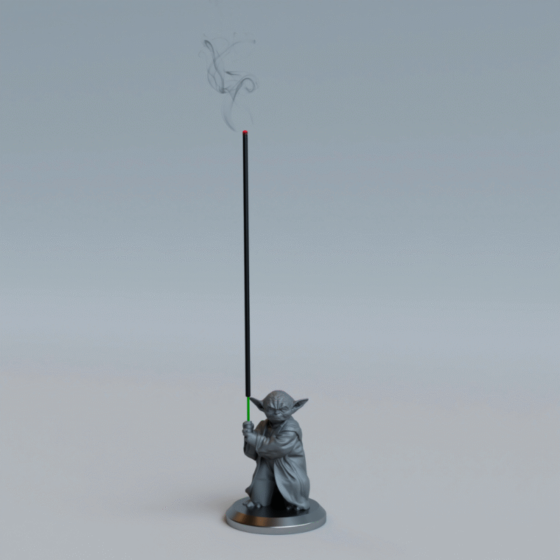 Yoda Incense Holder 3D Printed Fan Art – Star Wars Gift for Spiritual Event, Birthday, Housewarming, Meditation Decor, Home Fragrance, Office Desk Decor, Festival Gift, Corporate Gifting, Stress Relief Aroma Decor - Image 4