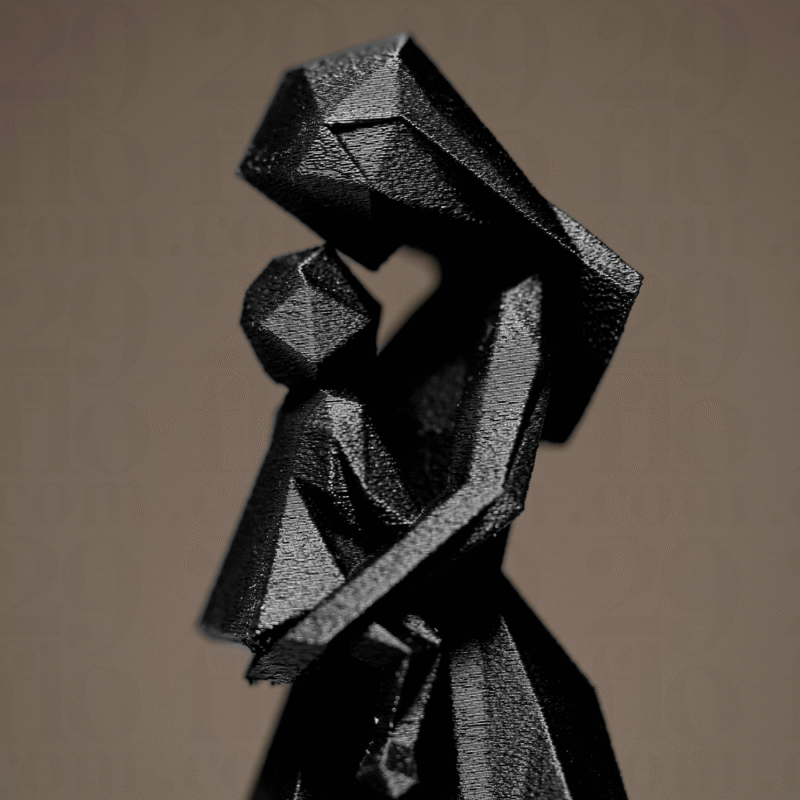 Geometric Mother and Child Figurine, Family Love Showpiece, Motherhood Gift, Give to Mother, Hospital Birth Decor, Maternity Clinic Decor, Home Decor Statue, Baby Shower Gift, 3D Printed Figurine - Image 4