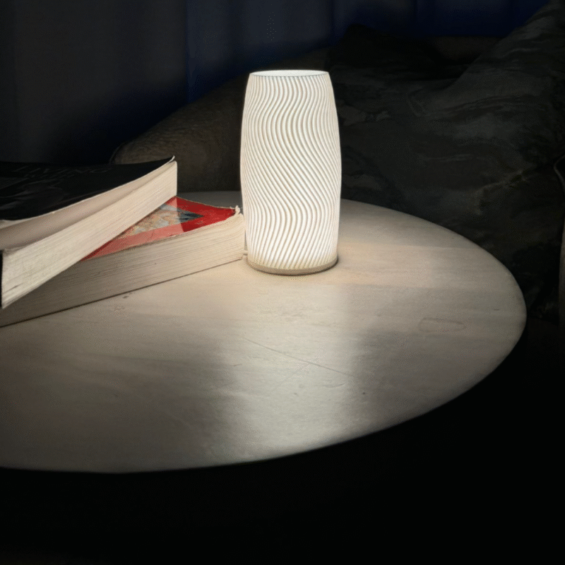 Wavy LED Lamp for Home Décor | Modern Table Light | 3D Printed Night Lamp for Office & Gift Use - Image 4