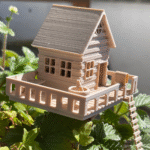 Mini Treehouse with Ladder for Flower Pot, 3D Printed Treehouse Planter, Decorative Plant Holder, Indoor Outdoor Flower Pot Stand, Home Decor Planter, Desk Plant Decor, Garden Pot Accessory, Gift Item - Image 4