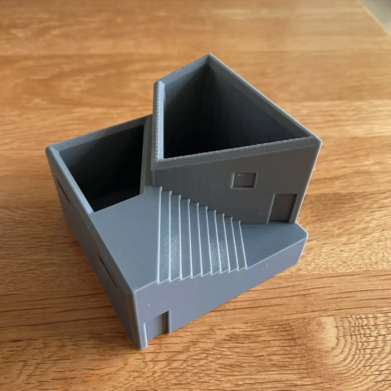 Architectural Pen Holder Storage Bin, 3D Printed Pen Stand, Office Desk Organizer, Corporate Gift Item, Industrial Desk Accessory, Airline Office Use, IT Company Desk Organizer, Engineer Pen Holder, Architect Desk Organizer, Professional Office Gift, Workspace Storage Bin - Image 4