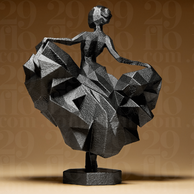 Geometric Ballerina Dancer – Premium 3D Art Showpiece for Corporate Gifts & Home Décor - Image 4