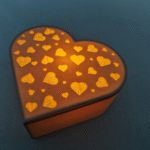 Heart Gift Box with Lid & LED Light Decoration, 2-in-1 Romantic Gift Box for Office, Home, Desk, Corporate Gifting, Companies, Events, Valentine Day, Anniversary, Birthday, Decoration, Table Display, Reception Counter, Hotels, Cafes, Showrooms