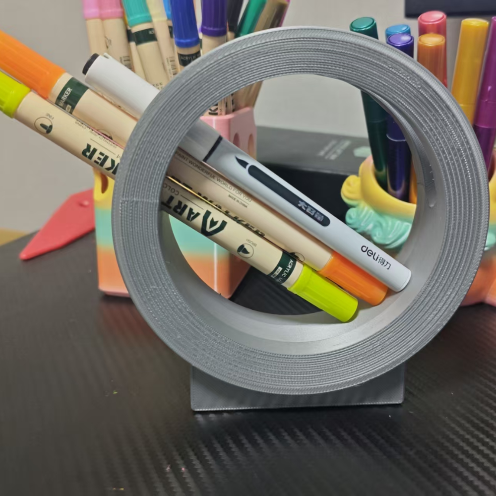 1 3D Printed Desk Organizer Pen Holder for Office, Corporate, Industrial, IT, HR, Training, Startup, School, College, Hospital, Hotel, Factory, Reception, Front Desk, Study Table, Home Office, Workspace, Employee Welcome, Business Branding, Company Gifting - Image 1
