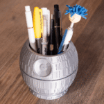 Death Star 3D Printed Pen Holder, Desk Organizer, Office Table Stand, Corporate Desk Gift, Executive Desk Accessory, IT Office Decor, Study Table Organizer, Engineer Desk Item, Tech Office Utility