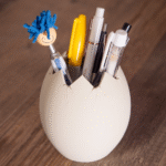 Dinosaur Egg Pen Holder Desk Organizer, 3D Printed Office Stationery Holder, Study Table Pen Stand, Kids Desk Organizer, Home Office Decor, Gift for Students, Teachers, Engineers, Designers, Corporate Desk Use
